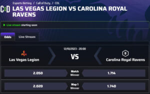 Las Vegas Legion vs Carolina Royal Ravens