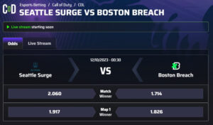 Seattle Surge vs Boston Breach
