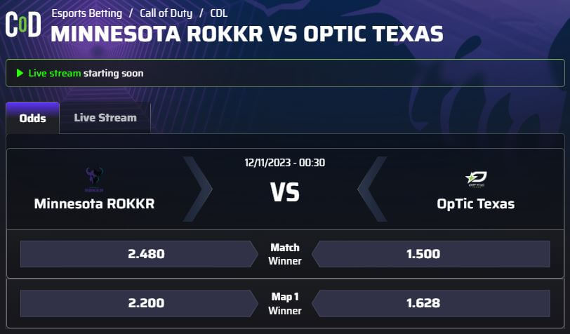 Minnesota Rokkr VS OpTic Texas