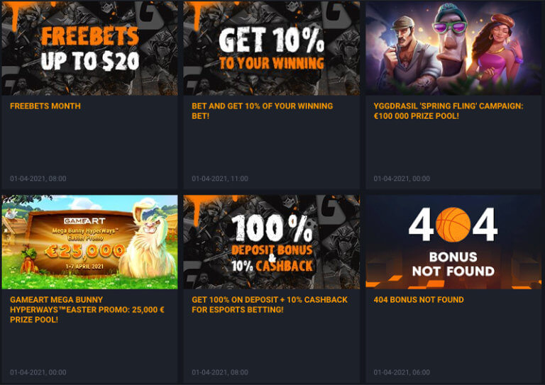 GG.Bet Promo Code 100% up to $/€300
