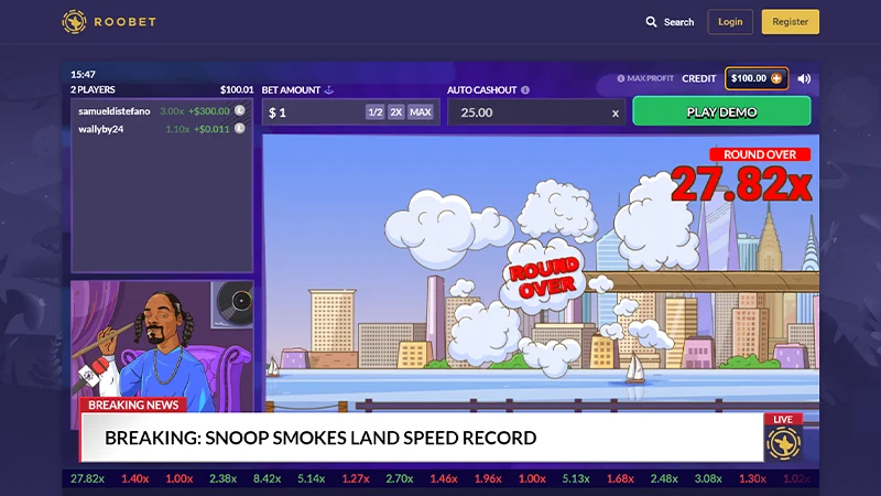 Snoop's Hotbox: Roobet Releases New Snoop Dogg-Themed Casino Game