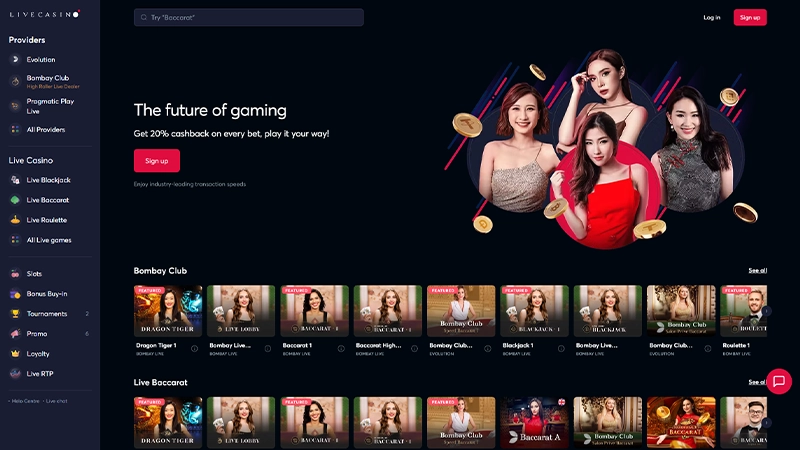 bitcoin live casino sites livecasino.io