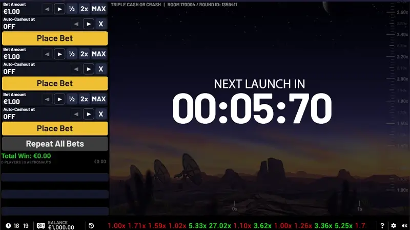 Triple Cash or Crash crypto casino game review