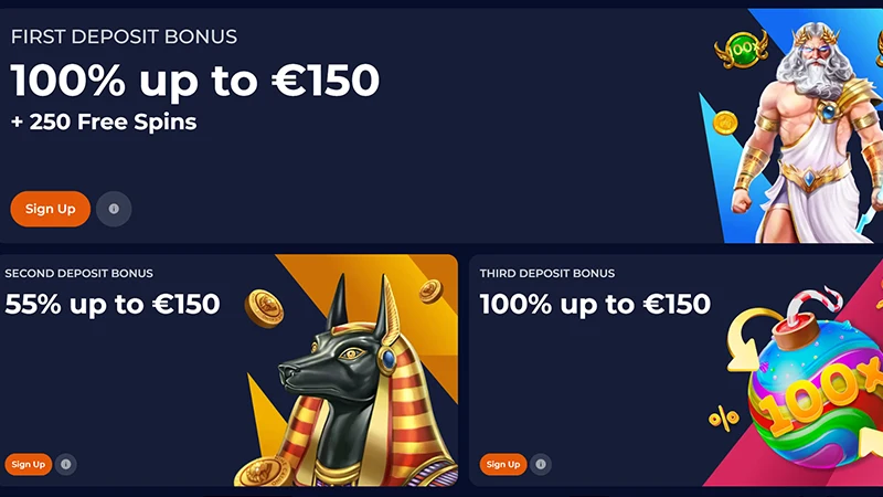 ninecasino welcome bonuses
