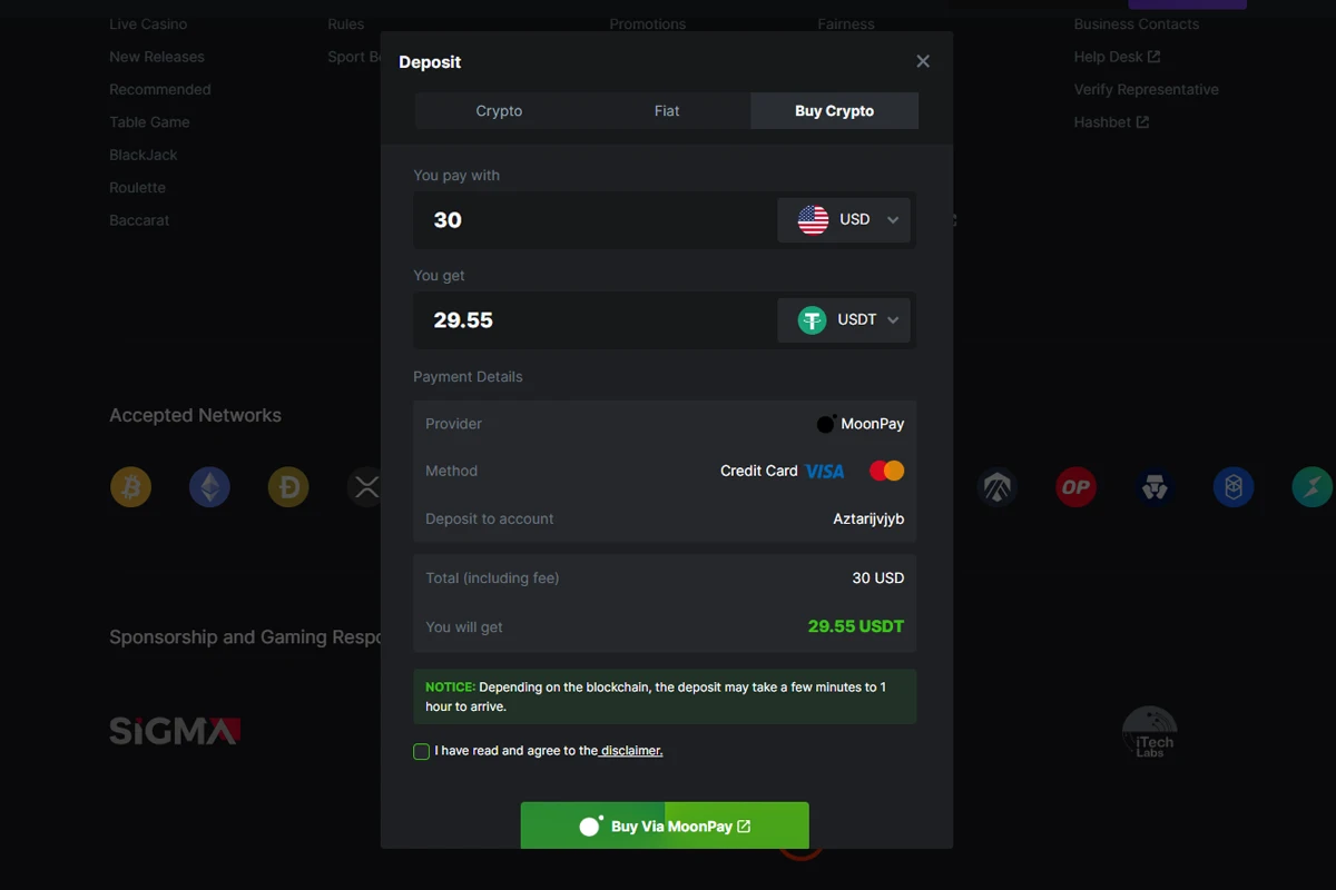 buy and exchange crypto on bc.game
