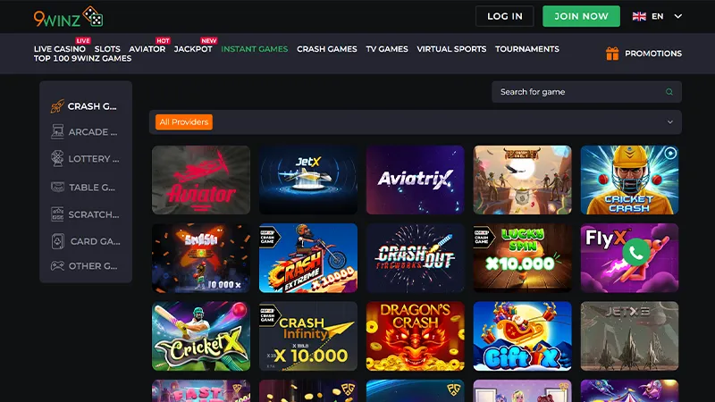 9winz crash games