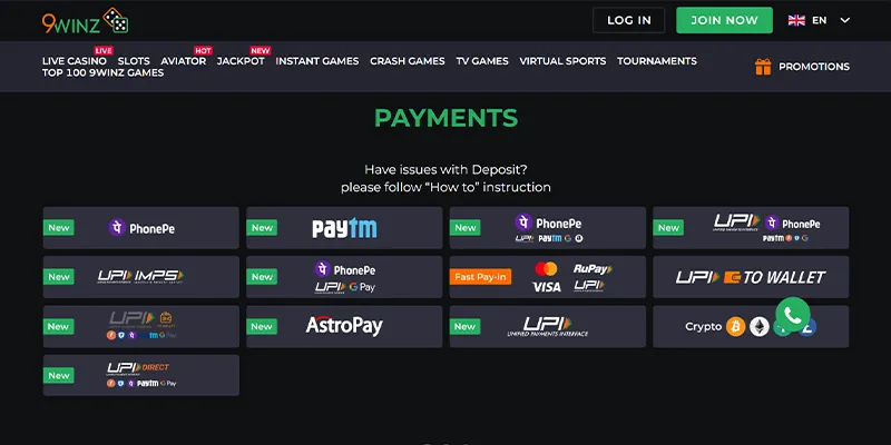 9winz payments