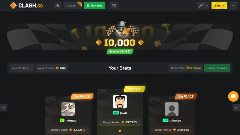 clash.gg races