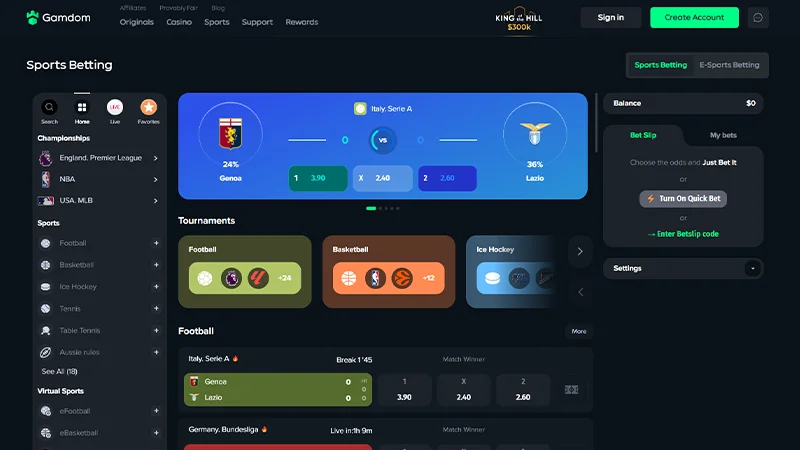 gamdom sportsbook review