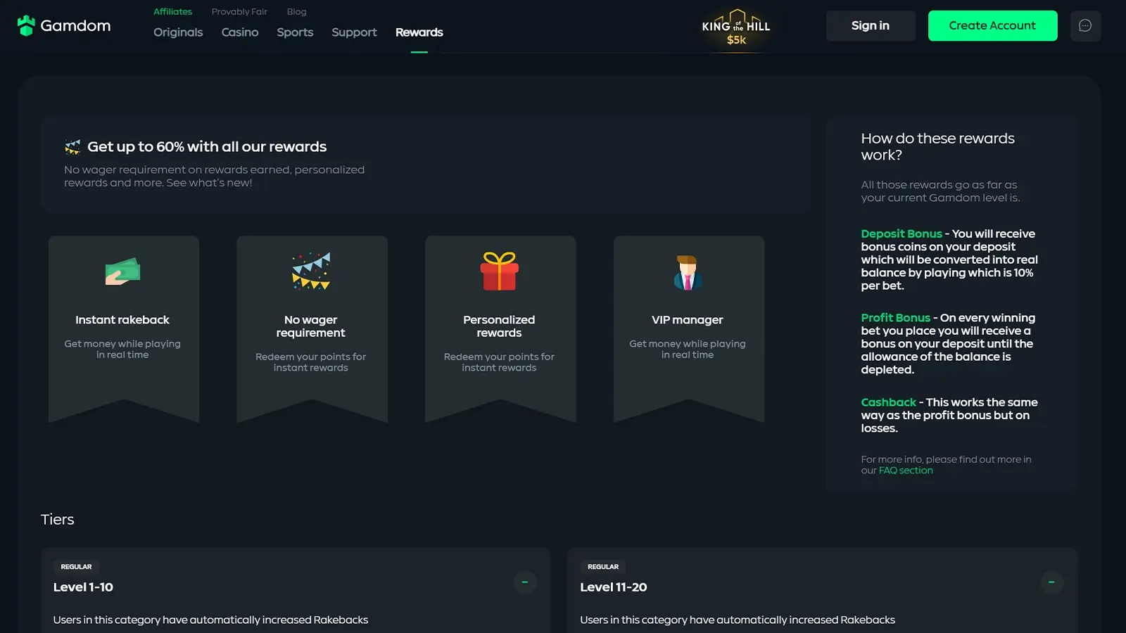 gamdom rewards explained