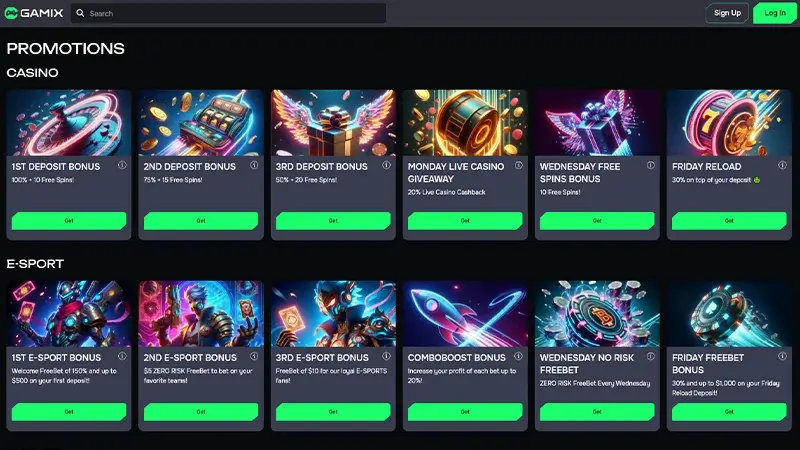 gamix bonuses