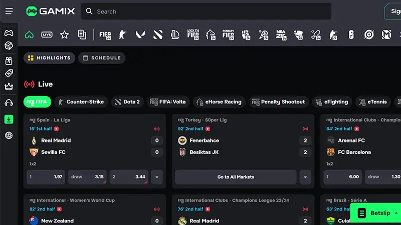 gamix esports betting