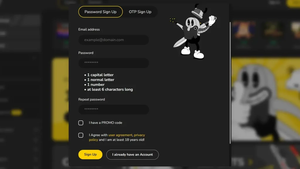 leetbit sign up process