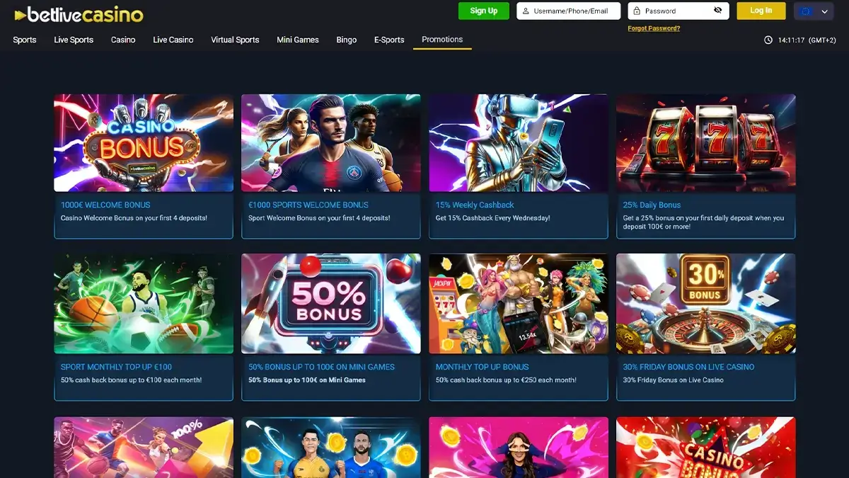 betlivecasino promotions