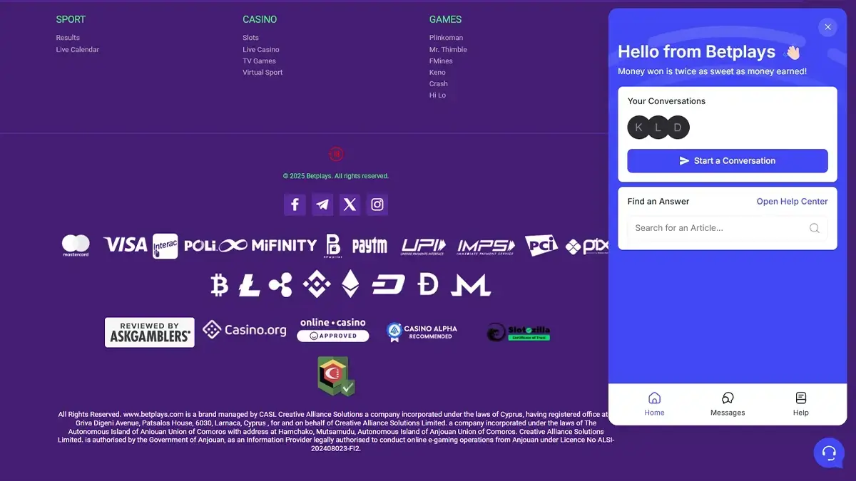 betplays live chat