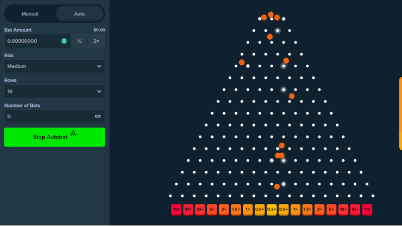 stake plinko screenshot