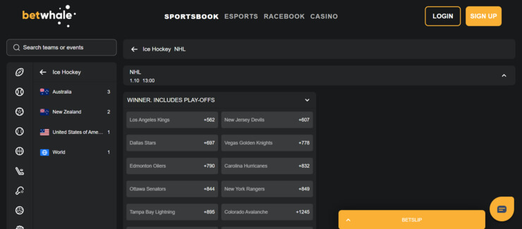 BetWhale - overal best betting site in the US