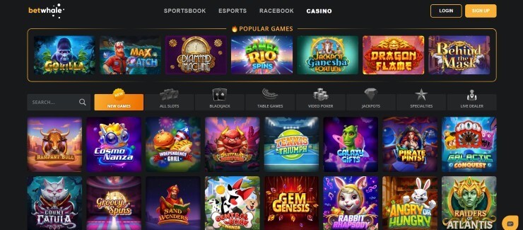 BetWhale - the best new online casino for US players