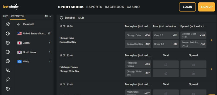 BetWhale - the best offshore sportsbook for US bettors