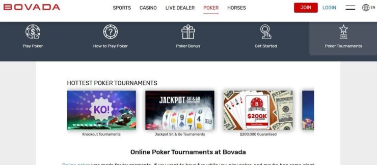 Bovada - one of the safest online poker sites