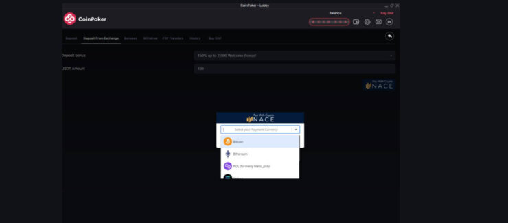 CoinPoker - deposit money