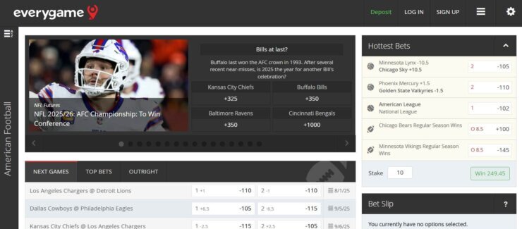 Everygame - safe and trusted offshore betting website