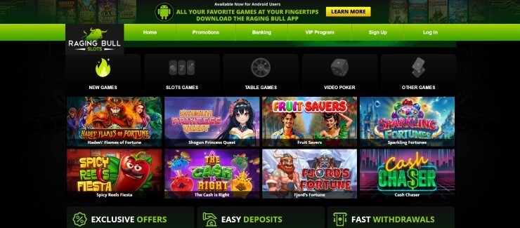 Raging Bull - one of the most trusted new casinos online