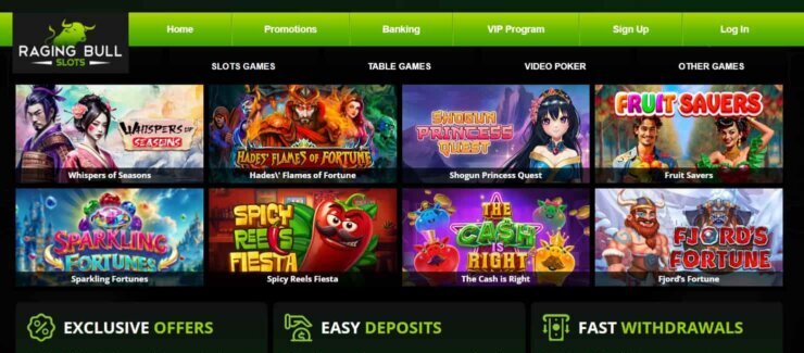 Raging Bull - one of the best gambling sites for slots