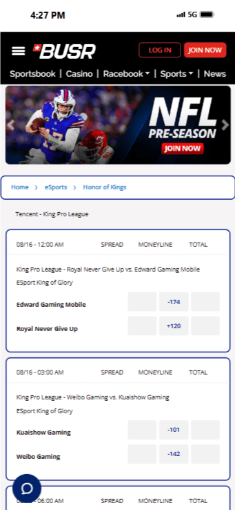 BUSR - Esports betting apps