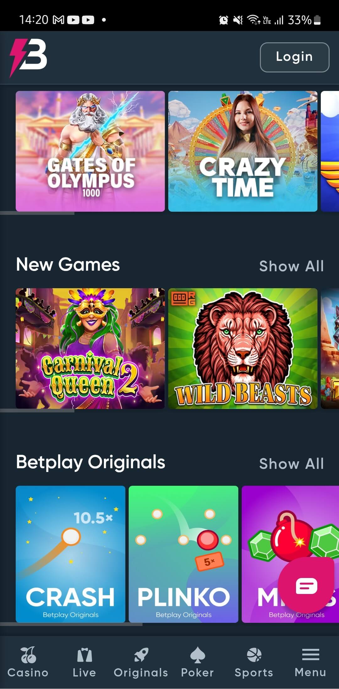 BetPlay's no KYC gambling games