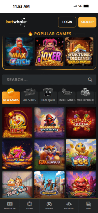 BetWhale Texas Online Casino