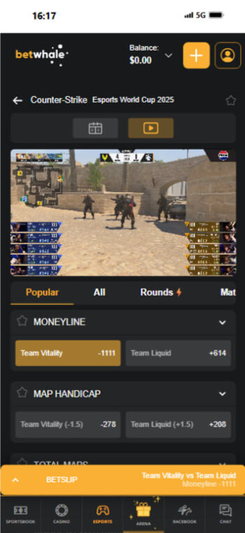 BetWhale - place a bet on esports
