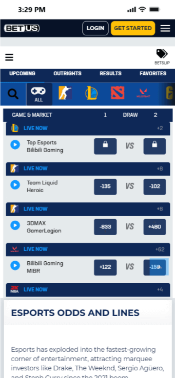 BetUS Esports Betting