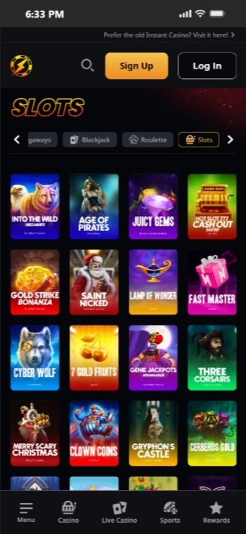 Instant Casino - one of the most trusted new online crypto casinos