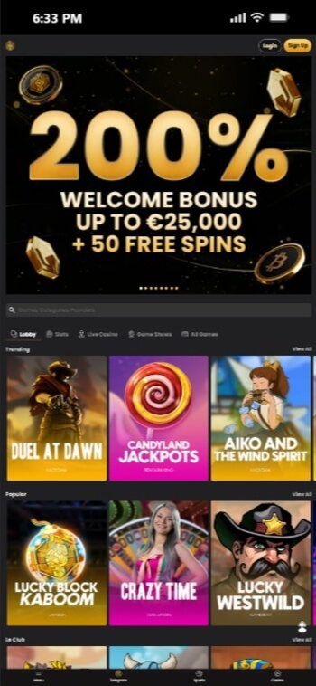 Lucky Block - one of the best new crypto friendly casinos in the US
