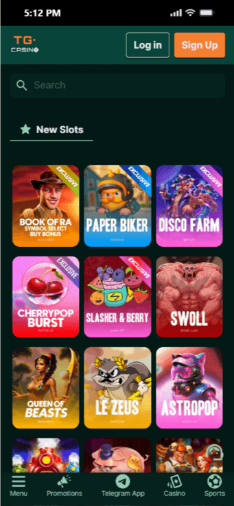 TG Casino Crypto Online Gaming