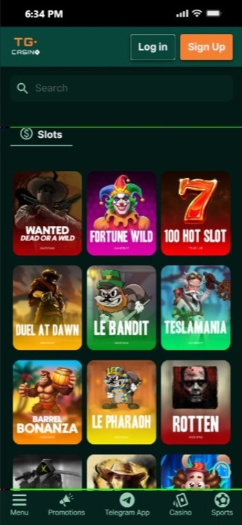 TG.Casino - top rated new crypto casino site