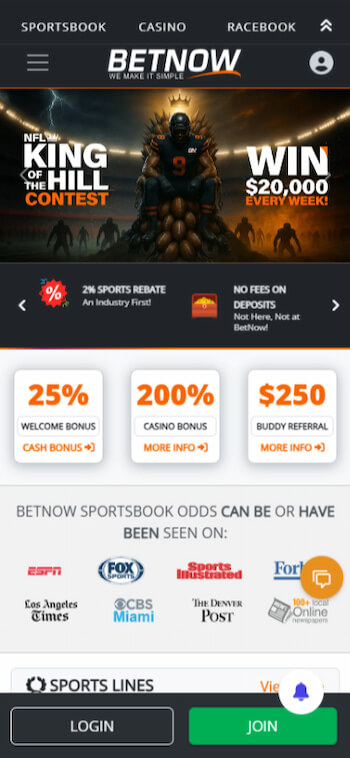 BetNow's NFL contest