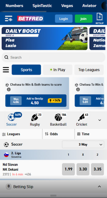Betfred offers great accumulators for football betting site fans.