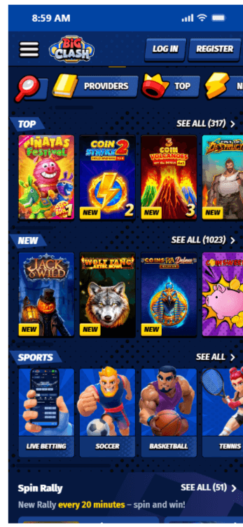 BigClash - one of the most trusted real mony online casinos in Canada
