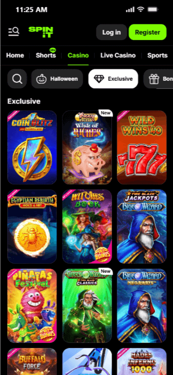 Explore exclusive games at Spinit New Zealand casino