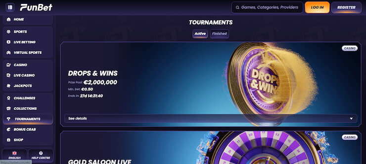 Funbet offers unique tournaments on their new NZ online casino