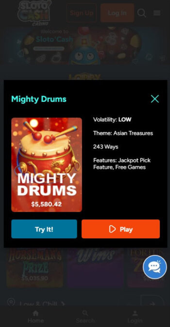 Might Drums casino slots game