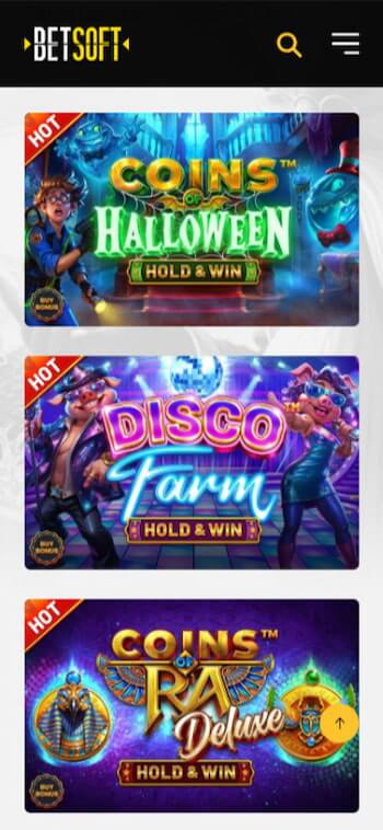 a preview of the top slots games at Betsoft's site