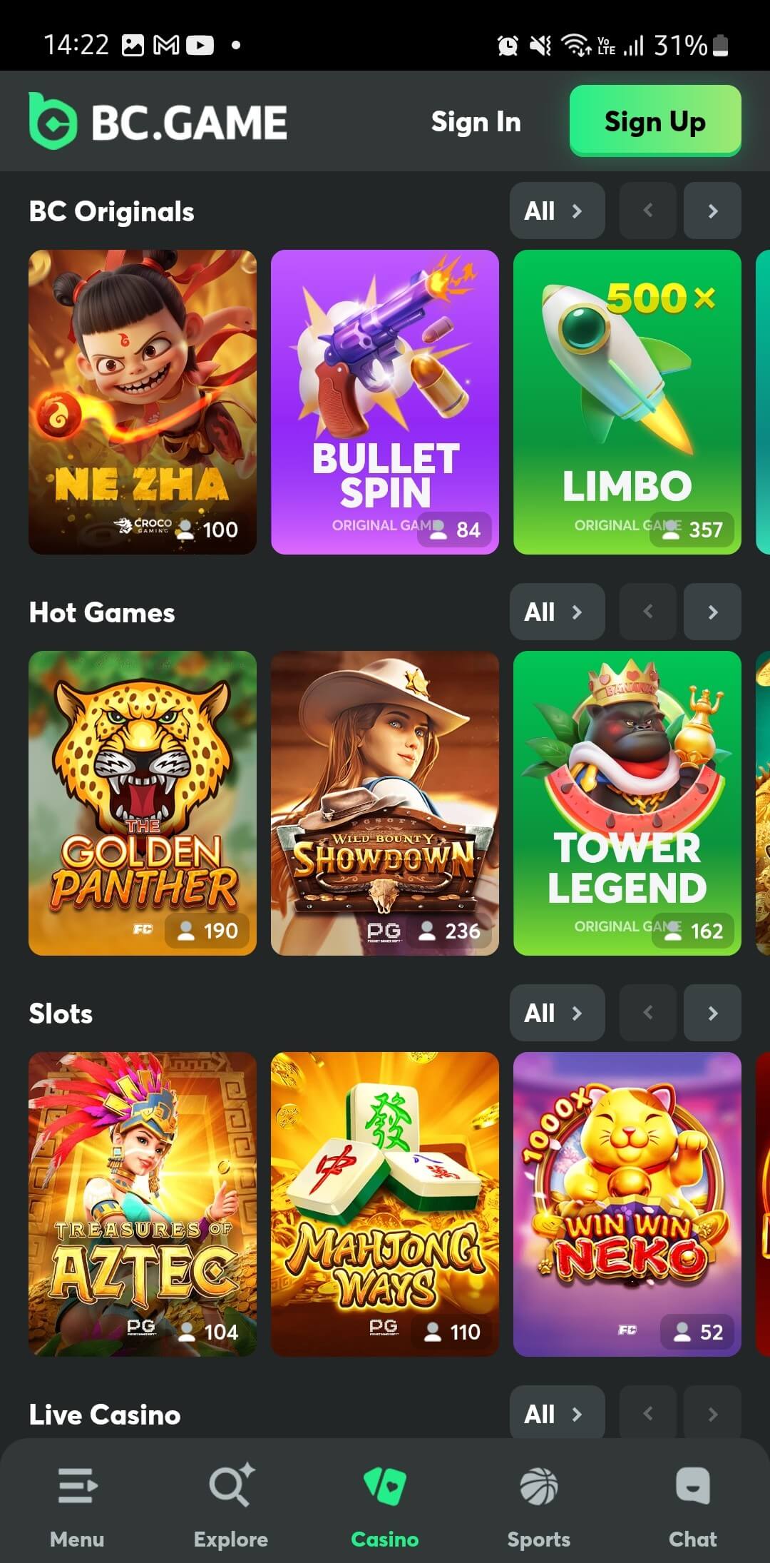 Play poker at BC Game Telegram Casino