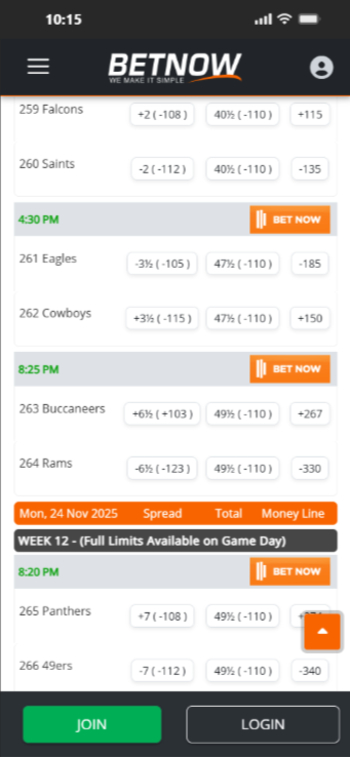 BetNow - one of the best sites for sports betting in California