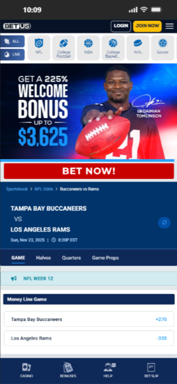 BetUS is a top California sports betting site