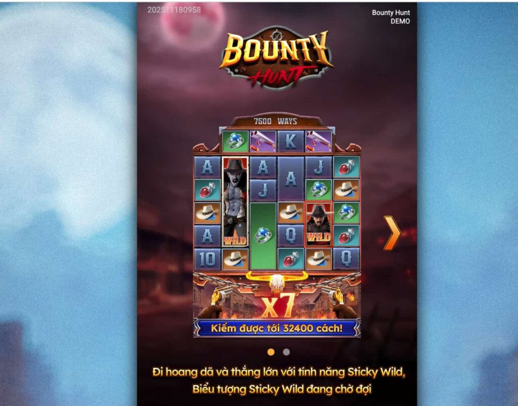 Bounty Hunt - Tựa game slots chất lượng của nhà phát hành game nổi tiếng NetEnt 