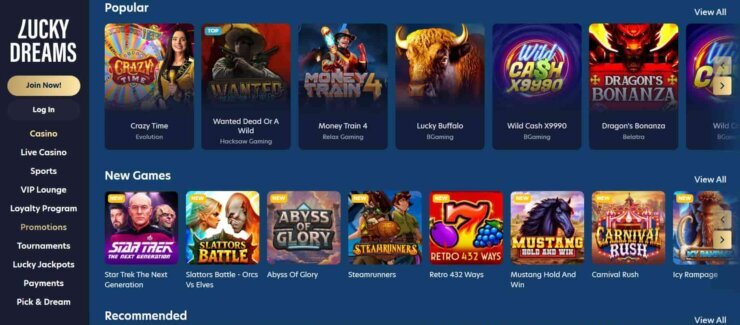 Lucky Dreams - overall best online casino UAE has to offer