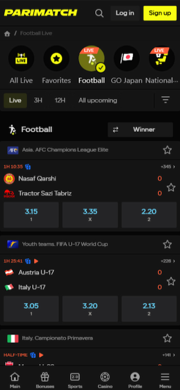 Parimatch - top rated site for sports betting in Japan